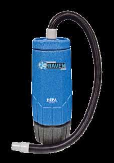 www.sandiaplastics.com RAVEN 6-QUART BACKPACK VACUUMS Warranty: Lifetime warranty on body, 5-years on motor and all electrical components, 90-days on tools and accessories.