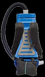 Twist top lid with static-dissipating vacuum hose and swivel cuff for right- and left-handed vacuuming. The interchangeable lid converts the Raven into a powerful blower.