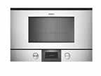 Ovens 200 series 57 Microwave oven 200 series BM P 224/BM P 225 Controls at the bottom Right-hinged BM P 224 100 9,990 Full glass door in Gaggenau Anthracite BM P 224 110 9,990 Full glass door in