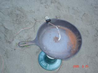 heat source Frying Pan on propane