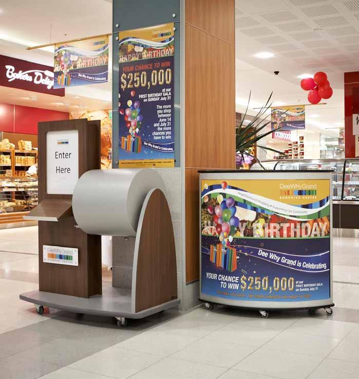 Shopping Centre Promotion Displays Shop the Mall caters to a wide range of promotional display needs for
