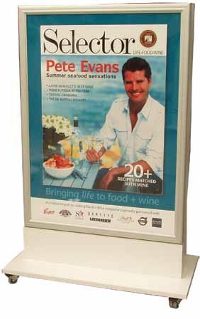 Poster Stand 2 x Snap Frames or Slim-line Lightbox for 30 x40