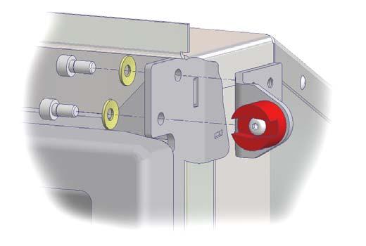 The door lifter can later be adjusted, to level the door when it is closed.