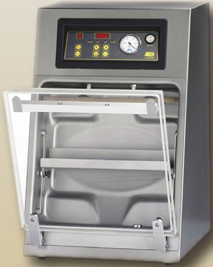 VERTICAL VACUUM CHAMBER VMS 153 V The VMS 153 V is designed for vacuum packaging stand-up pouches of solids, liquids or powders.
