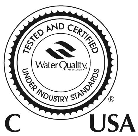 System tested and certified by NSF International against NSF/ANSI Standard 42 for the reduction of chlorine taste and odor, and certified to NSF/ANSI