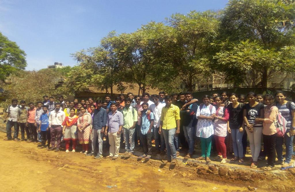 8. Students along with the professors at the site.