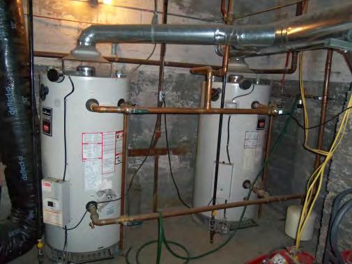 BUILDING CHARACTERISTICS WATER HEATERS Common types Individual conventional tank 60% 50% Central conventional tank 40% 30% Indirect-fired with 20%