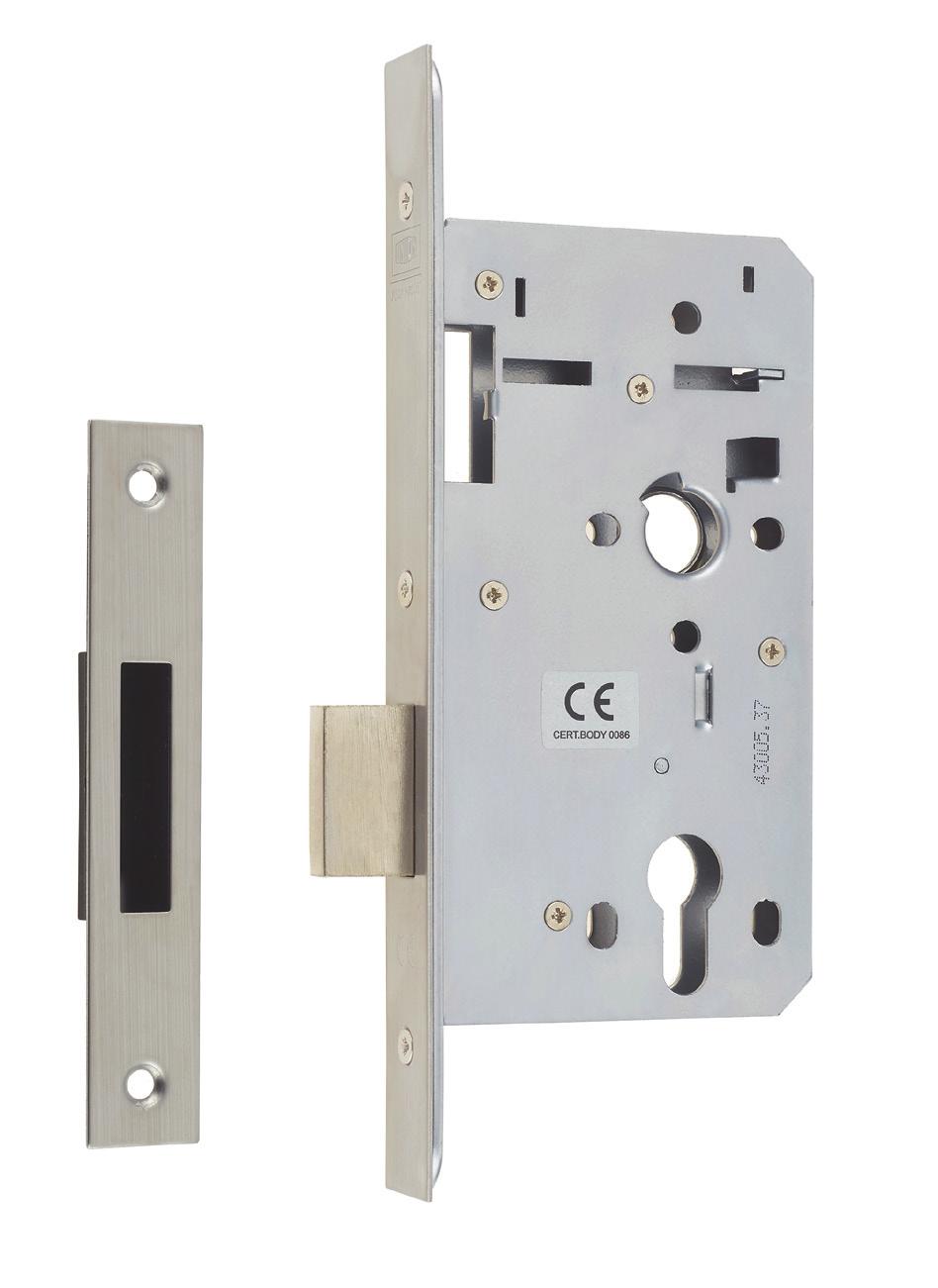 Euro Profile Cylinder Mortice Deadlock Product available with square or radius forend JHD72DL-S-SS60 HD72 Deadlock Square forend Stainless Steel 60mm Backset APPROVED PRODUCT CF5543 JHD72DL-R-SS60