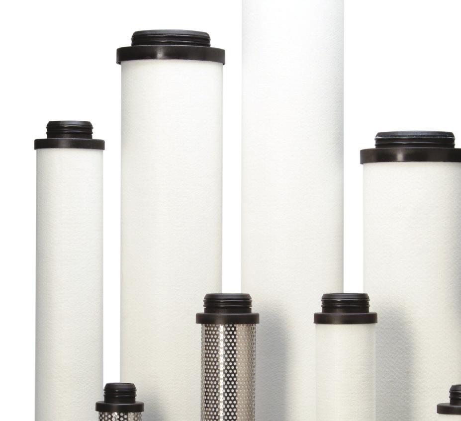 Fiberglass Support provides prefiltration, reduces pressure drop and extends service life. Our filter elements are also suitable for use in oil-free compressed air applications.