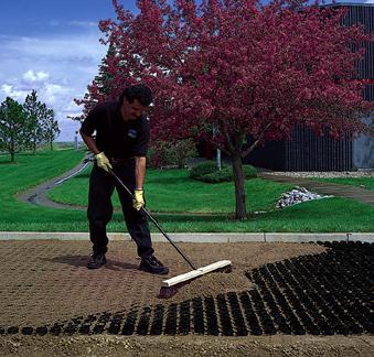 Installation of Flexible Plastic Pervious Pavement with