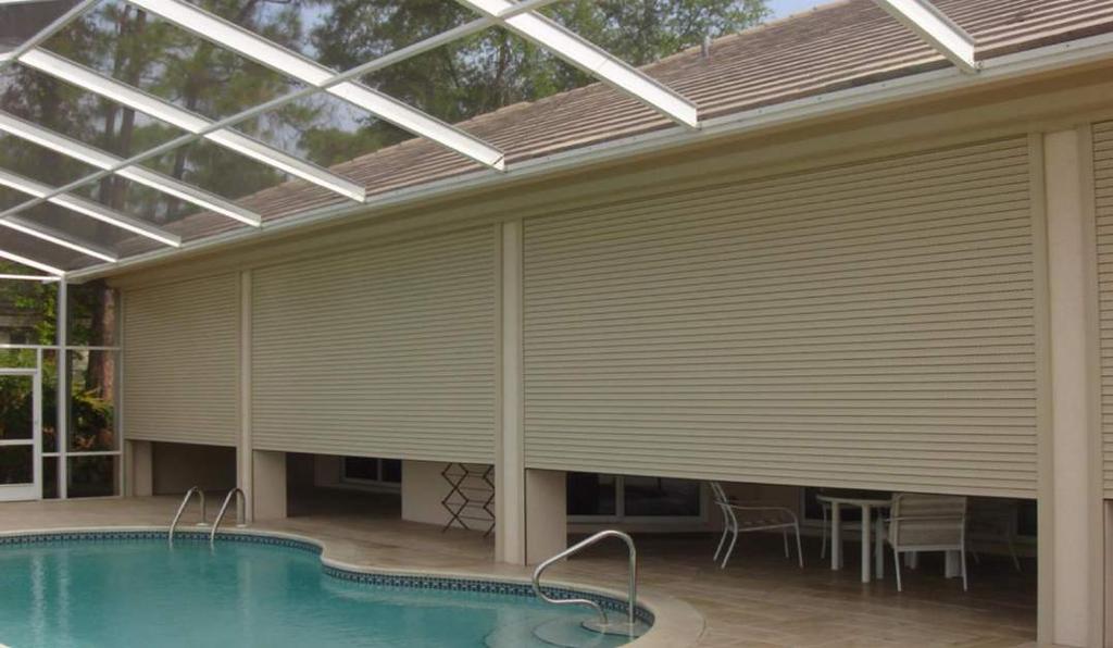 Premium shutter range Our Premium range of shutters not only protect your doors and windows but can also be used to protect open areas such as bars, poolside terraces, gymnasiums, parking bays and