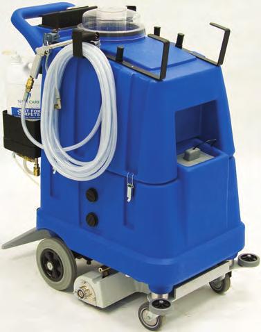 WALK-BEHIND CARPET EXTRACTOR EFFICIENT: clean over 4,000 sq ft per hr. saving you time and money USAGE: both interim maintenance and restorative cleaning with LOW MOISTURE SPRAY BAR.