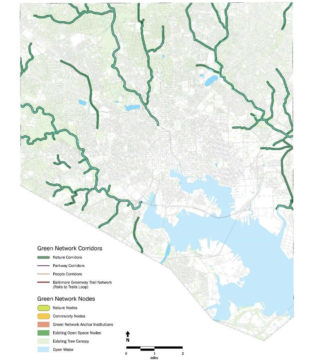 CREATING THE NETWORK NATURE CORRIDORS Our stream valleys--the Jones Falls, Herring Run, and Gwynns Falls streams--define Baltimore s landscape.