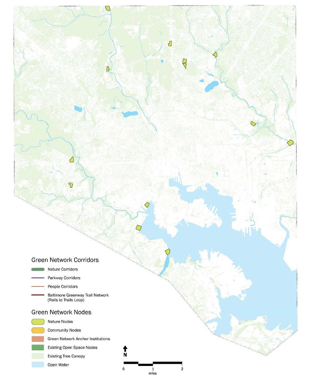 CREATING THE NETWORK NATURE NODES Relatively scarce in a dense urban setting, Nature Nodes are locations for enhancing and expanding habitat in forest patches, floodplain and wetlands near the nature