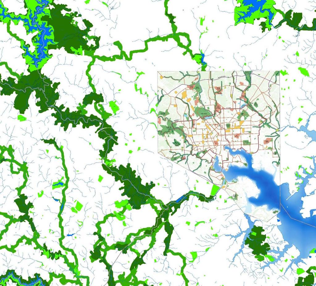 SETTING THE CONTEXT REGIONAL CONNECTIONS Through the Green Network Plan, Baltimore City has the opportunity to connect to regional green infrastructure