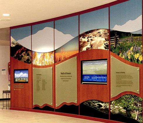Recognition Wall Plexi Prints, cable systems and