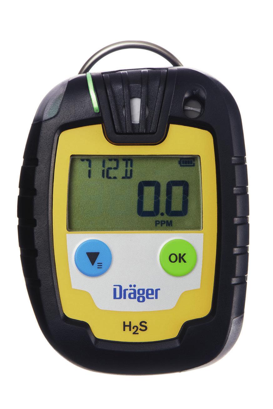 Dräger Pac 6000 Single-Gas Detection Device The disposable personal single-gas detection device, Dräger Pac 6000, measures CO, H 2 S, SO 2 or O 2 reliably and precisely, even in the toughest
