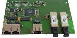 The module consists of 4 network connectors (2 x RS 485 interface, 2 x FXS) and one 100 Base TX interface. The module is connected to the B6-BCB13A main processor unit. Fig. 107 B6-NET2-FXS 6.2.9 B6-NET2-FXM network module For redundant networking of SecuriFire 2000 control panels or for redundant connection of PC applications.