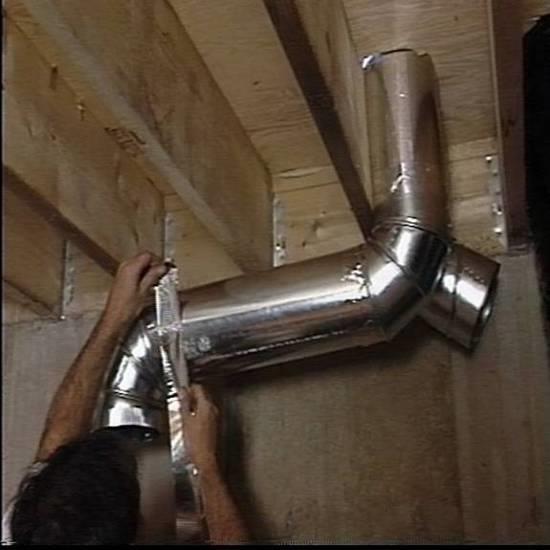 Although flexible duct can be used, its use should be restricted to areas indicated (to outside hoods and in unheated spaces).
