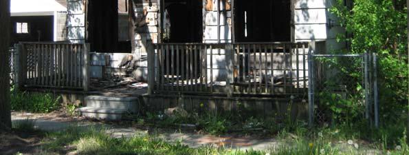 Examples of Vacant Structures That Received Offensive Attacks A vacant and unsecured house at 2507 Minnesota.