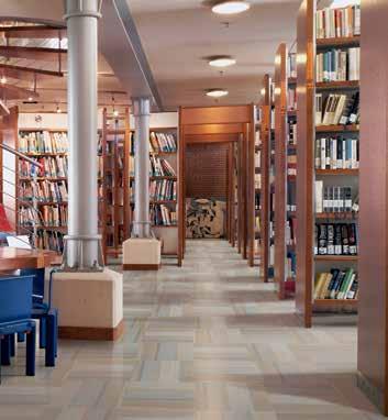 Libraries need Wayfinding and visual distinction of resource areas Calming colors and patterns Classrooms Armstrong helps create an optimal learning environment, from the