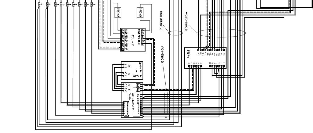 WIRING DIAGRAM This diagram shows a two entrance system.