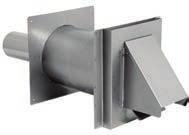 FasNSeal Special Gas Vent Wall Thimble w/ Termination Damper MIN 4 1 4 MX 8 1 18 Use for horizontal through-the-wall terminations.