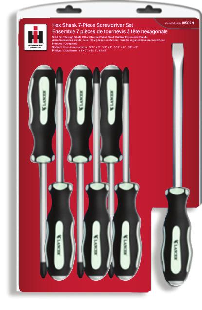 screwdriver sets 4-piece screwdriver set IHSD4R IH 4-Piece Kit Contoured Ergonomic Handles Oil and Solvent Resistant Rust resistant chrome plated finish with hardened black tip Includes Slotted: