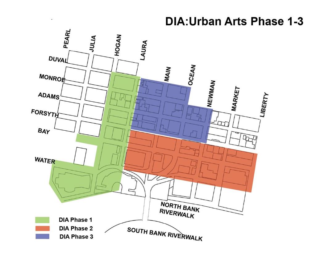 To See Detail of 38 Installed Phase I DIA Urban Arts Projects in