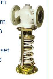 If the upstream pressure falls below the set point the valve will throttle back or close until the minimum