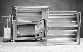 SMOKE DAMPERS SD50 Smoke Damper Heavy gage extruded aluminum smoke damper with airfoil blades recommended in smoke management and smoke control systems having 4" w.g. maximum pressure and velocities to 4000 fpm.