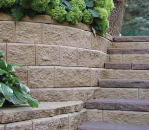 stairway and provide an easy way to tie the sets of steps together. Stairs can be designed with flowing curves or straight lines.