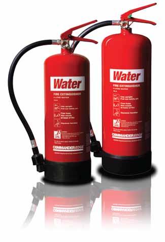 FIRE EXTINGUISHERS Water Foam CO2 Powder WATER EXTINGUISHERS WS6E WS9E 6ltr Water Spray 9ltr Water Spray Water extinguishers still remain a popular choice for Class A fire risks.