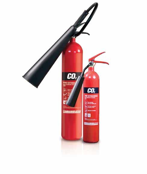 FIRE EXTINGUISHERS Water Foam CO2 Powder CO2 EXTINGUISHERS CO2E CO5E 2kg Carbon Dioxide 5kg Carbon Dioxide Suitable for both electrical and flammable liquid fires, CO2 is non-damaging to electrical