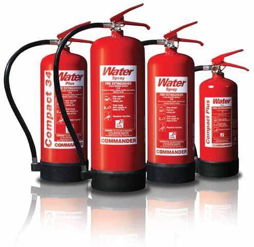 FIRE EXTINGUISHERS Water Water Plus Foam CO2 Powder Wet Chemical WATER EXTINGUISHERS WS EX3A 3ltr Water Plus - Compact PLUS WS EX6 6ltr Water Spray WS EX6A 6ltr Water Plus - Compact 34 WS EX9 9ltr