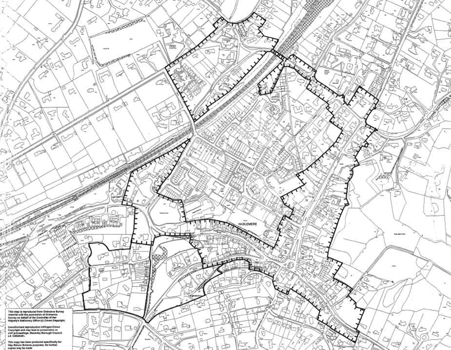 7.1 Area 1: Haslemere Conservation Area Detailed map of Haslemere Town Conservation
