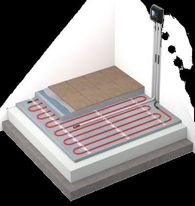 Flooring materials with a high insulation value, like thick wool carpets, can limit the heat distribution from the floor.