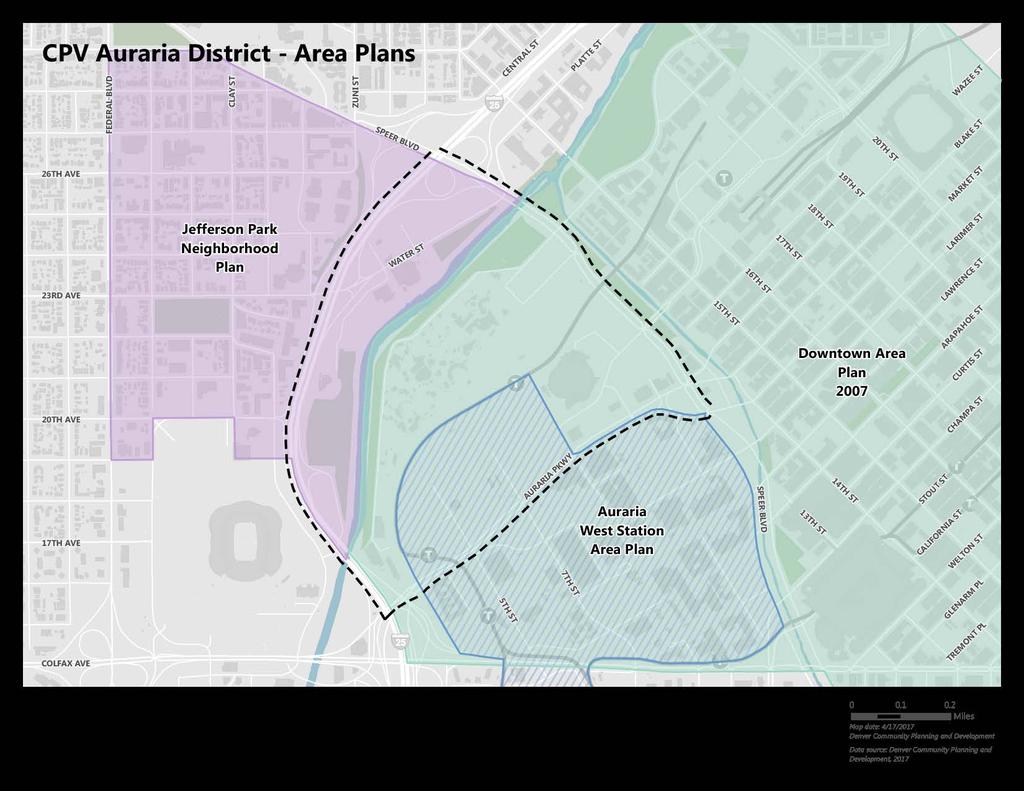 Existing Conditions Small Area Plans that affect Study Area: 2009 Auraria West