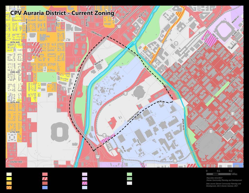 Existing Conditions Current zoning shows the Pepsi Center & Aquarium sites as Fmr. Ch.