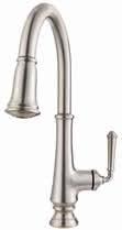 additional convenience. Brass body and swivel spout with metal lever handles.