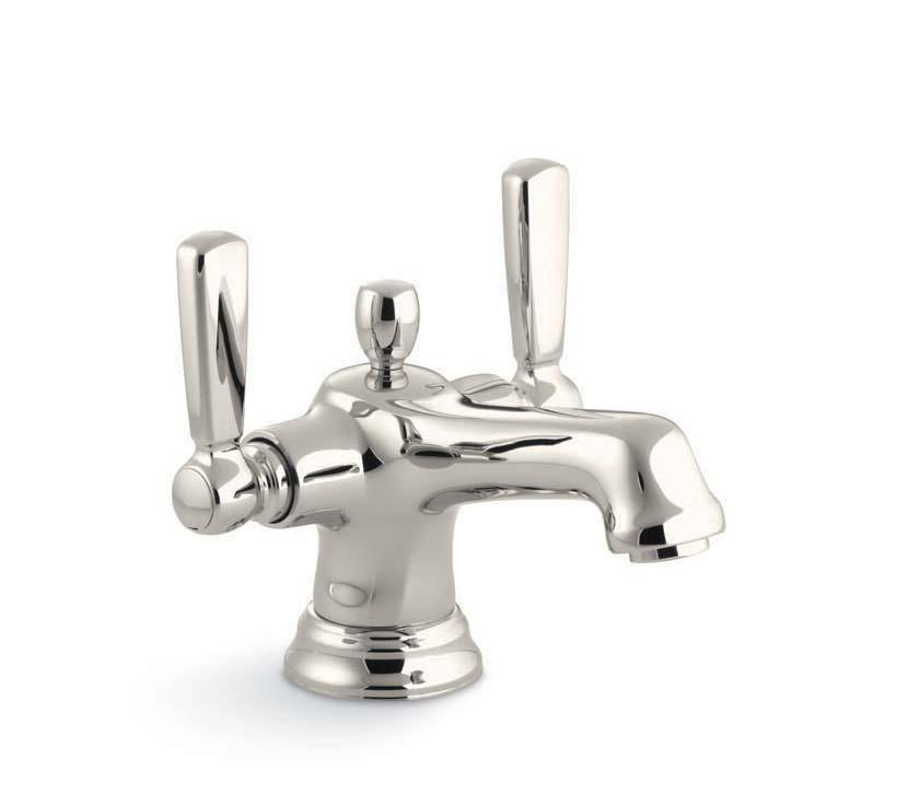 78 Bathroom Bancroft Bancroft Monoblock Sink Faucet with Lever Handles K-10579-4-SN Give a nod to classic style with the Bancroft faucet and accessory collection.