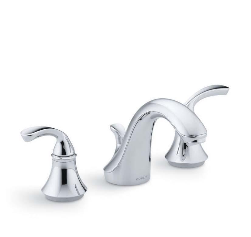 86 Bathroom For té Sculpted Forté Sculpted Widespread Sink Faucet K-10272-4-CP Designed to coordinate with a wide range of transitional interiors, Forté Sculpted faucets and accessories