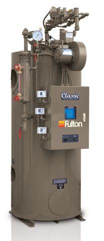 THE CLASSIC VERTICAL TUBELESS BOILER FEATURES Vertical tubeless 2-pass design Top-mounted Fulton burner Uniform heat distribution for maximum longevity Small footprint - compact design DURABLE AND