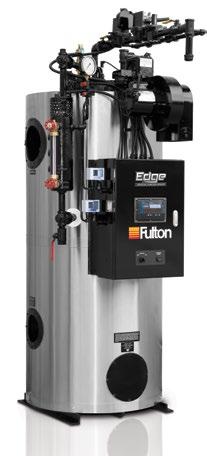 THE EDGE VERTICAL TUBELESS BOILER FEATURES Same vertical tubeless 2-pass design as our Classic boiler Additional Flue Gas Enhancing System to maximize efficiency Top mounted burner for even heat
