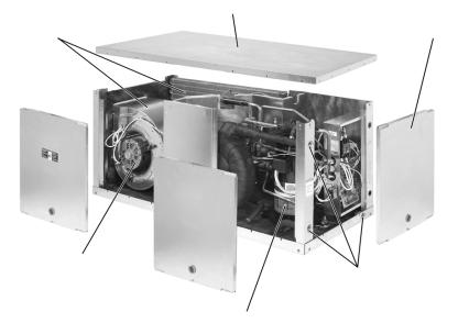 Horizontal Ceiling Design Features Fan Section Fan section is separated from the compressor section with an insulated divider panel for maximum