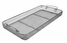 The hinged lid can also be placed upside-down and can then create layers inside the instrument tray. Mesh size: 6.5 mm. Trays And Baskets 466309301 SPRI-1 tray basket 17.72 x 13.39 x 2.