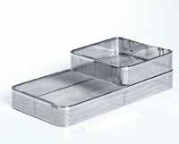 PERFORATED DIN INSTRUMENT TRAY With flat wire base and perforated sidewalls, for use through all phases of instrument processing.