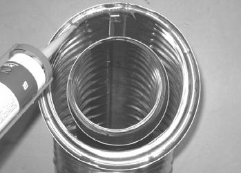 exposure rating) to the outside of connecting joint after joining sections. On horizontal pipe runs, it is recommended that the tape seam is positioned on the bottom side of the vent pipe.