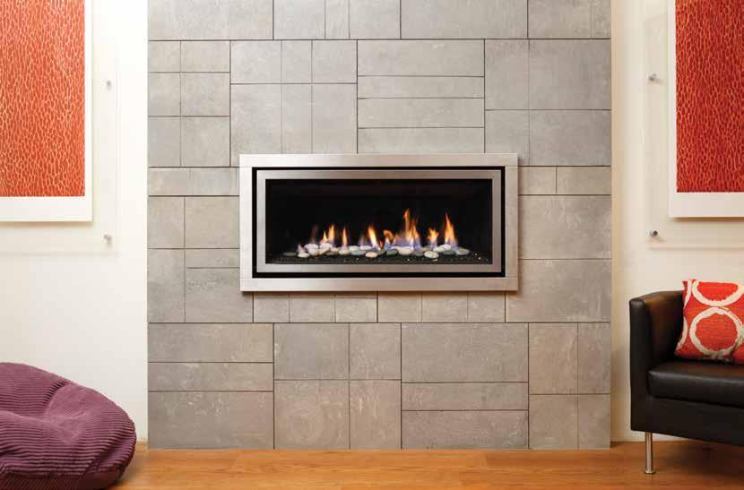 Regency Greenfire GF900C gas fire shown with stainless steel fascia, black crystals and volcanic stones Regency Greenfire GF900C gas fire shown with premium glass fascia, black crystals and volcanic