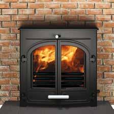 This inset stove fits right into a British standard 16 fireplace.